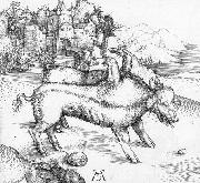 Albrecht Durer The Deformed Landser Sow oil on canvas